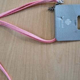 Collar de Canutillos Rosa Palo, Gris y Plata Original