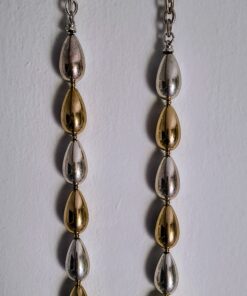 Alternative view of Collar de Perlas Doradas y Plateadas Elegante