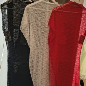 Lencera Larga Transparente con Encaje – Sensual y Elegante