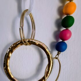 Collar Largo Multicolor  con Círculos y Bolas