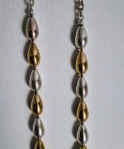 Collar de Perlas Doradas y Plateadas Elegante