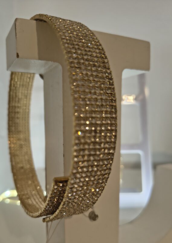 Collar Choker Dorado con Brillantes Elegante y Sensual