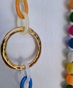 Alternative view of Collar Largo Multicolor  con Círculos y Bolas