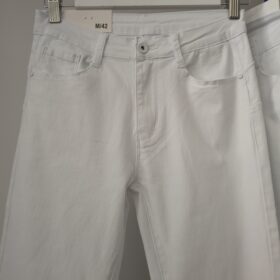 Pantalón Vaquero Acampanado Blanco Push Up para Mujer