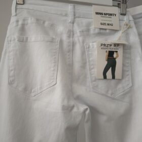 Pantalón Vaquero Acampanado Blanco Push Up para Mujer