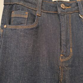 Vaquero Push Up Acampanado Azul Oscuro Jaspeado