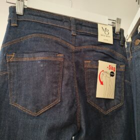Vaquero Push Up Acampanado Azul Oscuro Jaspeado