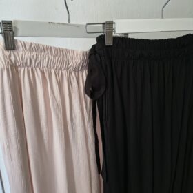 Pantalón Recto Fluido con Lazo en la Cadera
