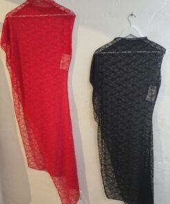 Lencera Larga Transparente con Encaje – Sensual y Elegante