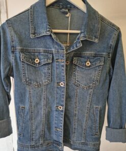 Cazadora Vaquera Azul Media Básica y Cómoda para Mujer
