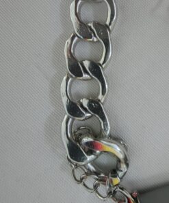 Alternative view of Collar Plateado de Eslabones y Flores Exclusivas