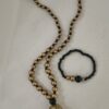 Collar Cuerno Negro y Bronce Dorado | Elegancia Atemporal