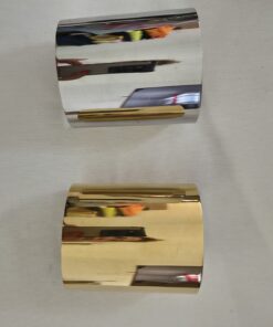 Brazalete ancho de fantasía dorado y plata elegante