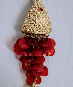 Alternative view of Collar Pez Rojo y Dorado con Perlas | Original y Elegante