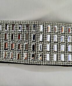 Alternative view of Cinturón Elástico Negro con Brillantes para Fiesta y Eventos